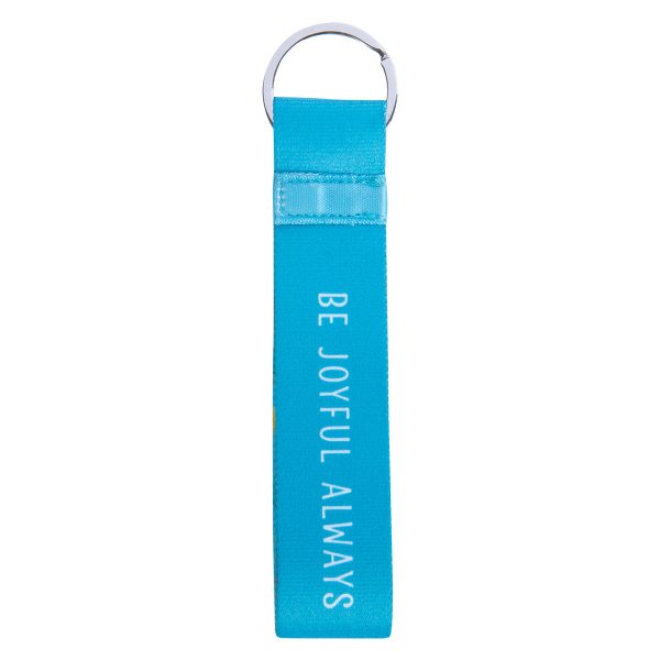 Be Joyful Always Neoprene Wristlet Key Ring - Image 10