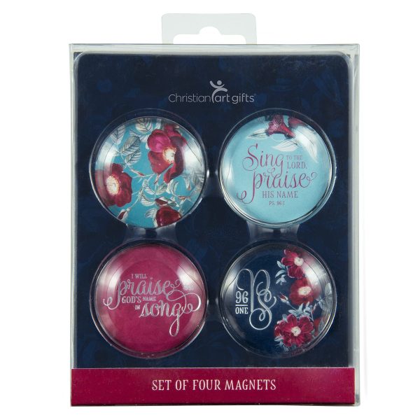 I Will Sing To The Lord, Praise His Name Glass Magnetic Set Of 4 - Image 7