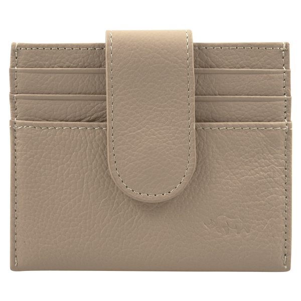 Genuine African Leather Beige Wallet With Clip Closure - Image 19