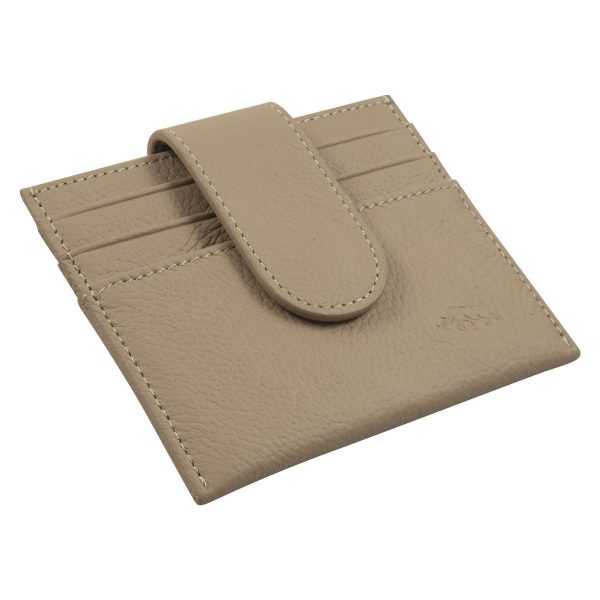 Genuine African Leather Beige Wallet With Clip Closure - Image 21