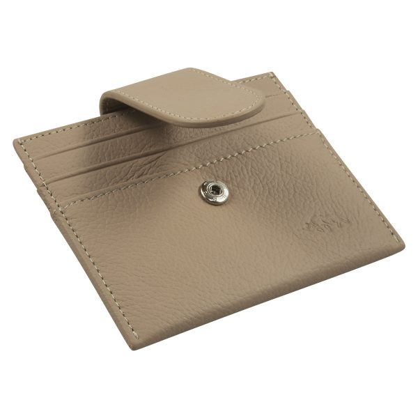 Genuine African Leather Beige Wallet With Clip Closure - Image 22