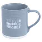 With God All Things Are Possible Grey Ceramic Mug - Matthew 19:26 - Image 10