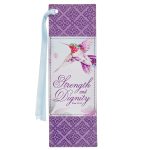 Strength and Dignity Purple Faux Leather Bookmark - Image 7