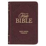 KJV Burgundy Faux Leather Mini Pocket Bible - Image 10