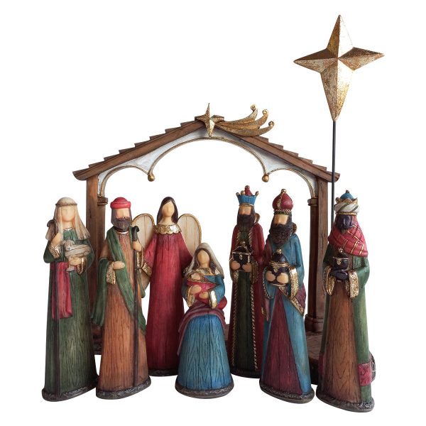 Christmas Nativity With House & Cross Set Of 9 - Image 19