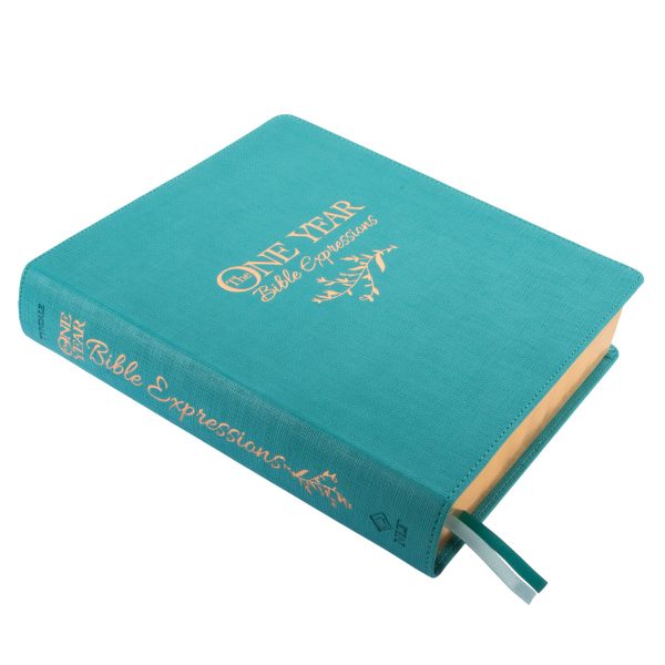 NLT Teal Faux Leather Flexcover One Year Bible Expressions - Image 25