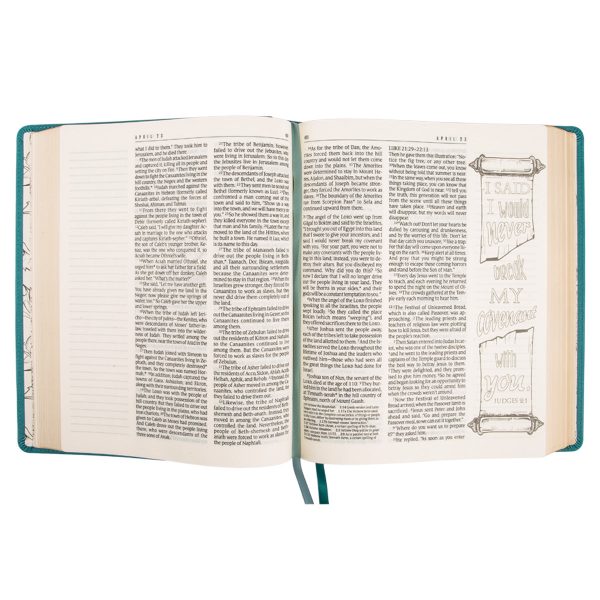 NLT Teal Faux Leather Flexcover One Year Bible Expressions - Image 27