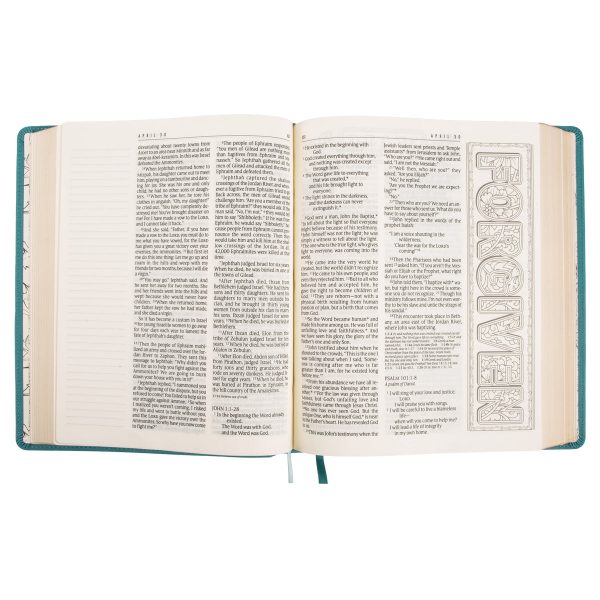 NLT Teal Faux Leather Flexcover One Year Bible Expressions - Image 28