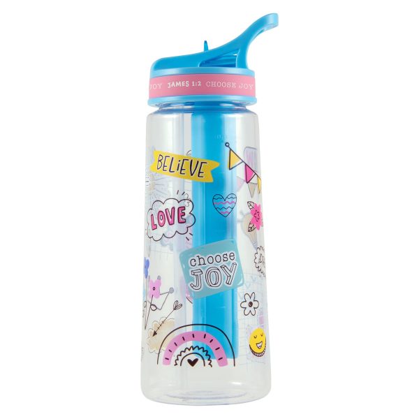 Dream, Choose Joy Plastic Water Bottle - James 1:2 - Image 9