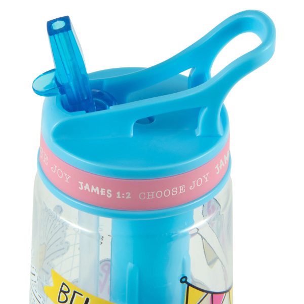 Dream, Choose Joy Plastic Water Bottle - James 1:2 - Image 11