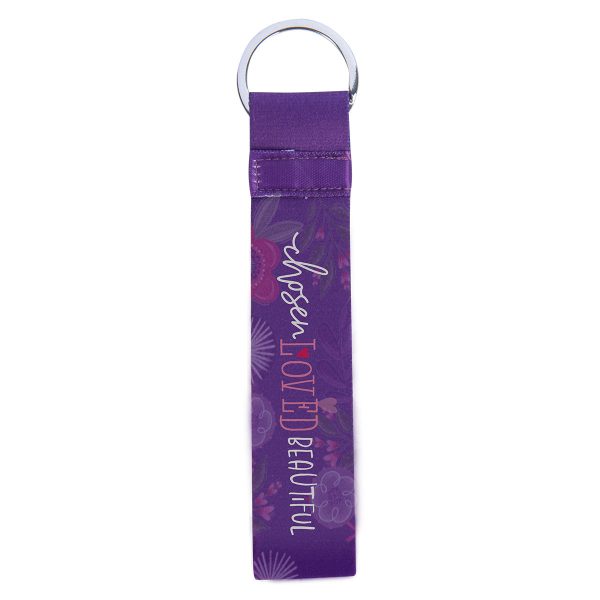 Chosen, Loved, Beautiful Neoprene Wristlet Key Ring - Image 10