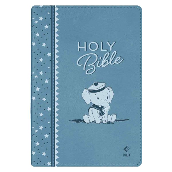 NLT Blue Elephant Flexcover Faux Leather Baby Bible for Boys - Image 12