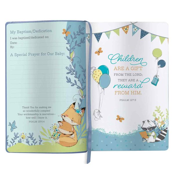 NLT Blue Elephant Flexcover Faux Leather Baby Bible for Boys - Image 14