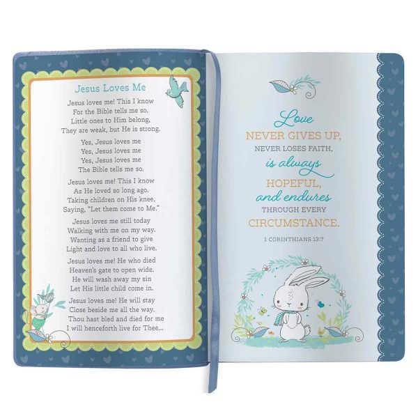 NLT Blue Elephant Flexcover Faux Leather Baby Bible for Boys - Image 15