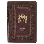 KJV Burgundy Faux Leather Bible Super Giant Print - Image 7