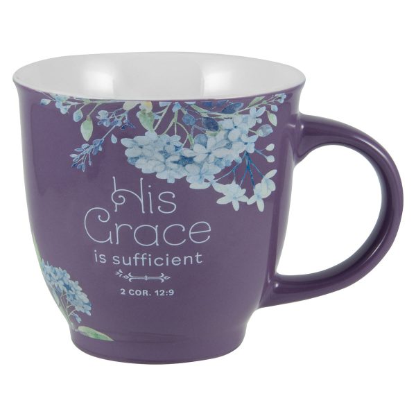 His Grace Is Sufficient Purple Ceramic Mug - 2 Corinthians 12:9 - Image 10
