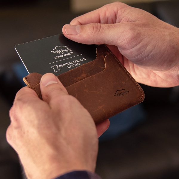 Genuine African Leather Brown Card Holder - Image 19