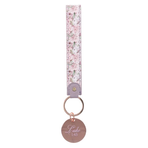 Blessed Is She Faux Leather Key Ring - Luke 1:45 - Image 16