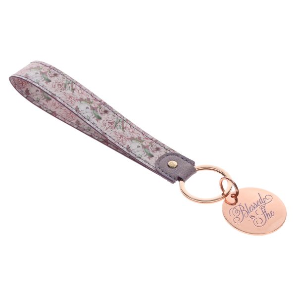 Blessed Is She Faux Leather Key Ring - Luke 1:45 - Image 19