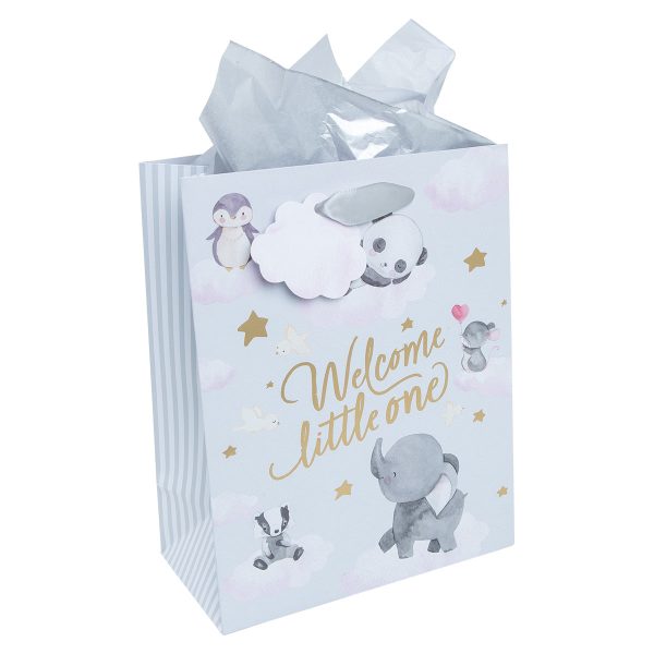 Welcome Little One Medium Gift Bag With Gift Tag - Image 12