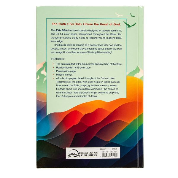 KJV Teal Mountains Hardcover Kids Bible Large Print - Image 20
