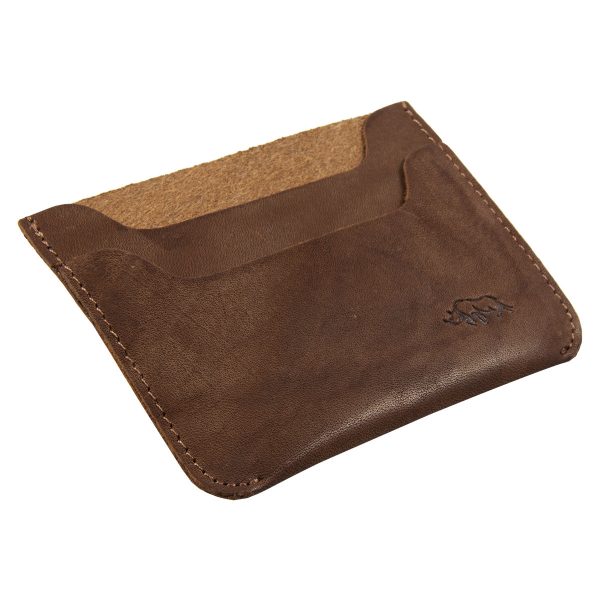 Genuine African Leather Medium Brown Card Holder - Image 18