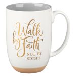 Walk By Faith Not By Sight White Ceramic Mug - Image 10