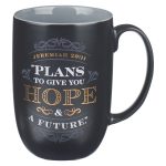 Plans To Give You Hope And A Future Black And Grey Ceramic Mug - Jer 29:11 - Image 12