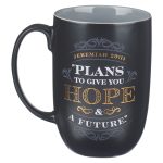 Plans To Give You Hope And A Future Black And Grey Ceramic Mug - Jer 29:11 - Image 13