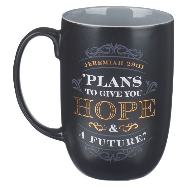Plans To Give You Hope And A Future Black And Grey Ceramic Mug - Jer 29:11 - Image 13