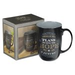 Plans To Give You Hope And A Future Black And Grey Ceramic Mug - Jer 29:11 - Image 14