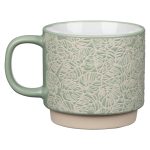 Keep Growing Light Shade Of Green Ceramic Mug With Leaf Motif - Image 11
