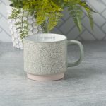 Keep Growing Light Shade Of Green Ceramic Mug With Leaf Motif - Image 12