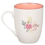 Floral Cross Ceramic Mug with Peach Interior - Image 11
