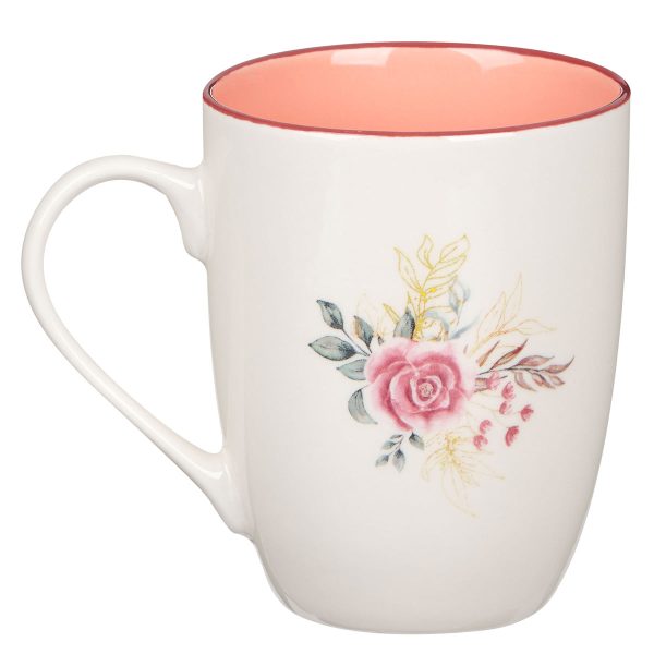 Floral Cross Ceramic Mug with Peach Interior - Image 11