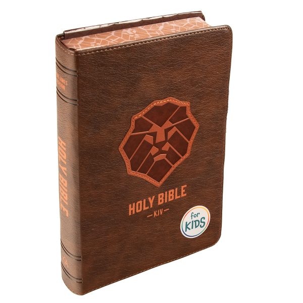 KJV Brown Lion Faux Leather Flexcover Kids Bible Large Print - Image 24