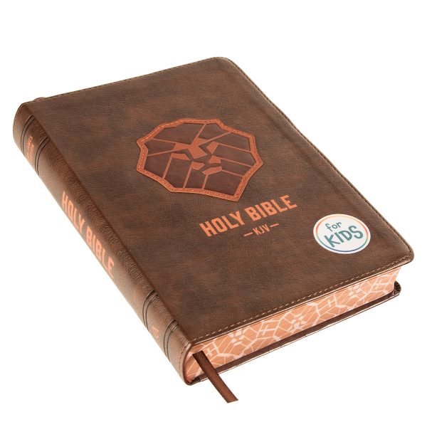 KJV Brown Lion Faux Leather Flexcover Kids Bible Large Print - Image 25