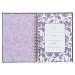 Blessed Is She Who Has Believed Black & Purple Large Hardcover Wirebound Journal - Image 15