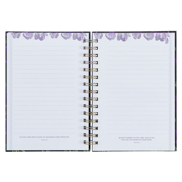 Blessed Is She Who Has Believed Black & Purple Large Hardcover Wirebound Journal - Image 16