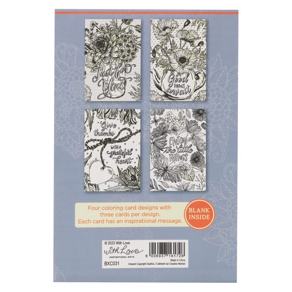 Just For You Coloring Greeting Card Set With Envelopes - Image 20
