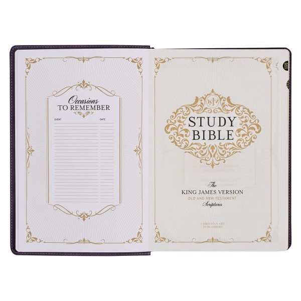 KJV Purple Faux Leather Flexcover Study Bible Large Print - Image 27