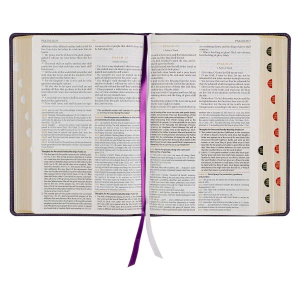 KJV Purple Faux Leather Flexcover Study Bible Large Print - Image 28