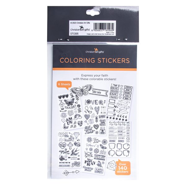 Coloring Stickers For Bible Journaling Set Of 6 Sticker Sheets - Image 11