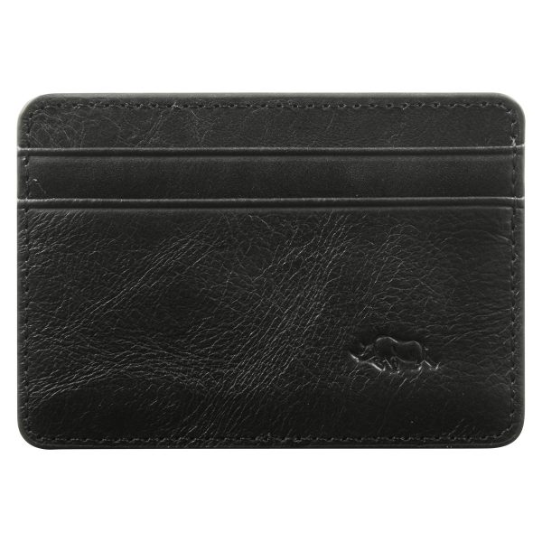 Genuine African Leather Gloss Black Card And ID Holder - Image 9
