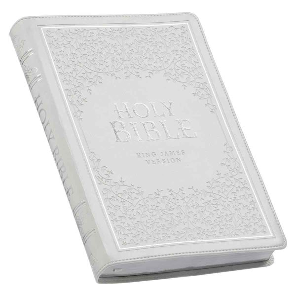 KJV White Faux Leather Thinline Large Print Bible With Thumb Indexing - Image 20