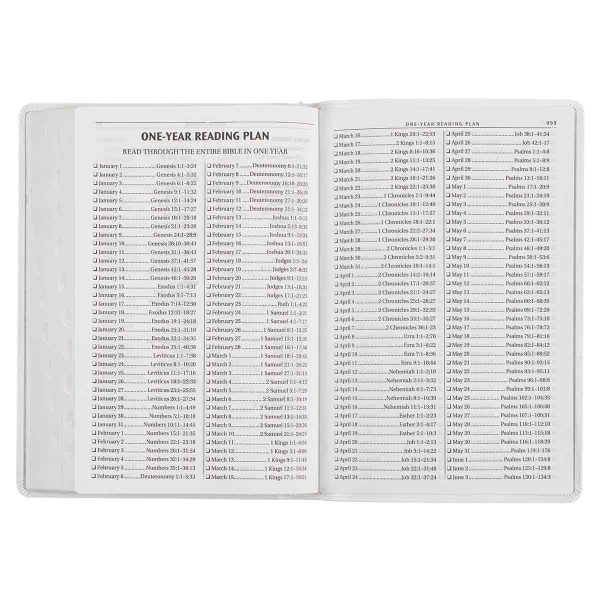 KJV White Faux Leather Thinline Large Print Bible With Thumb Indexing - Image 23
