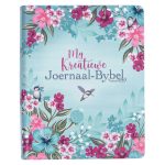 NLV Turkoois Met Pienk Blomme Kunsleer My Kreatiewe Joernaal-Bybel - Image 20