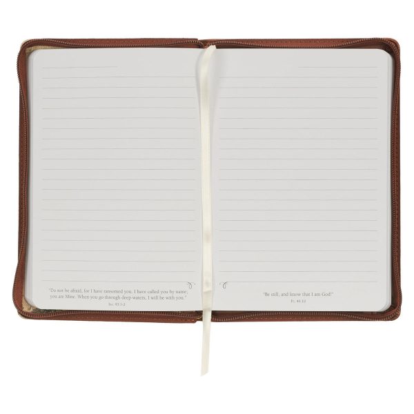 Amazing Grace Floral Faux Leather Journal With Zipped Closure - 2 Cor 12:9 - Image 16