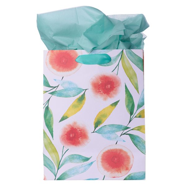 Courage Dear Heart Orange Blossoms Medium Gift Bag with Gift Tag - Image 17