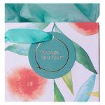 Courage Dear Heart Orange Blossoms Medium Gift Bag with Gift Tag - Image 20